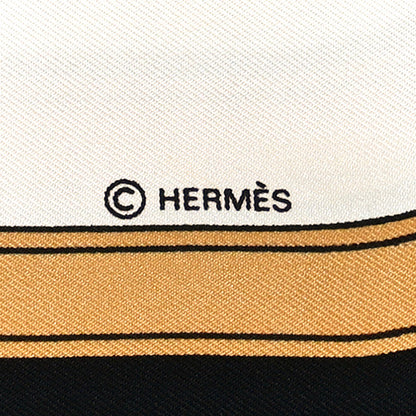Hermes Silk Grand Apparat Forever Scarf 90 White 4 of 6