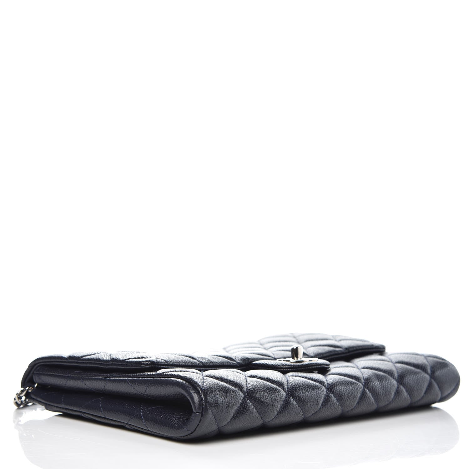 Chanel Caviar Quilted Clutch With Chain Flap Blue 4 of 7