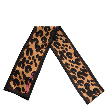 Louis Vuitton Silk Leopard Bandeau Scarf Marron 1 of 5