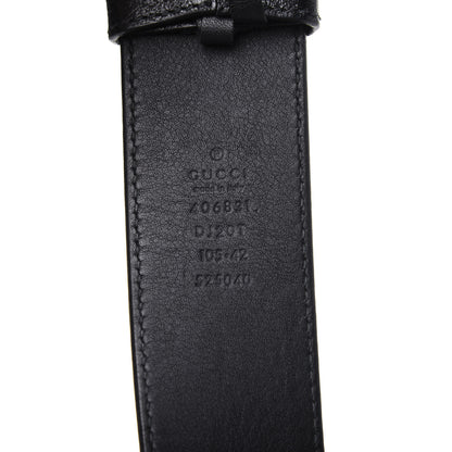Gucci Textured Calfskin Double G 40mm Belt 105 42 Black 3 of 8