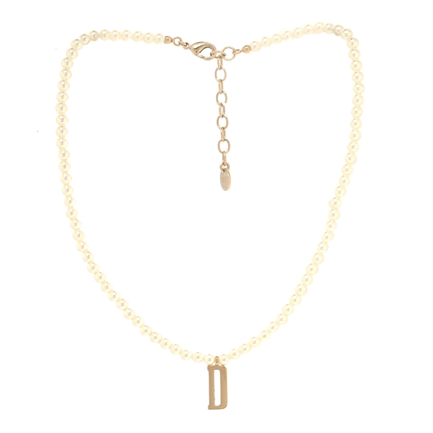 Pearl D Necklace Gold