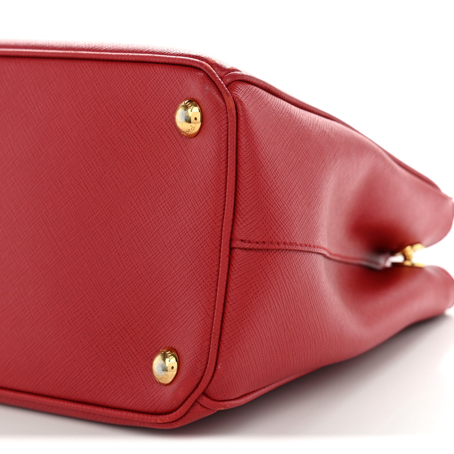 Saffiano Lux Small Galleria Double Zip Tote Fuoco