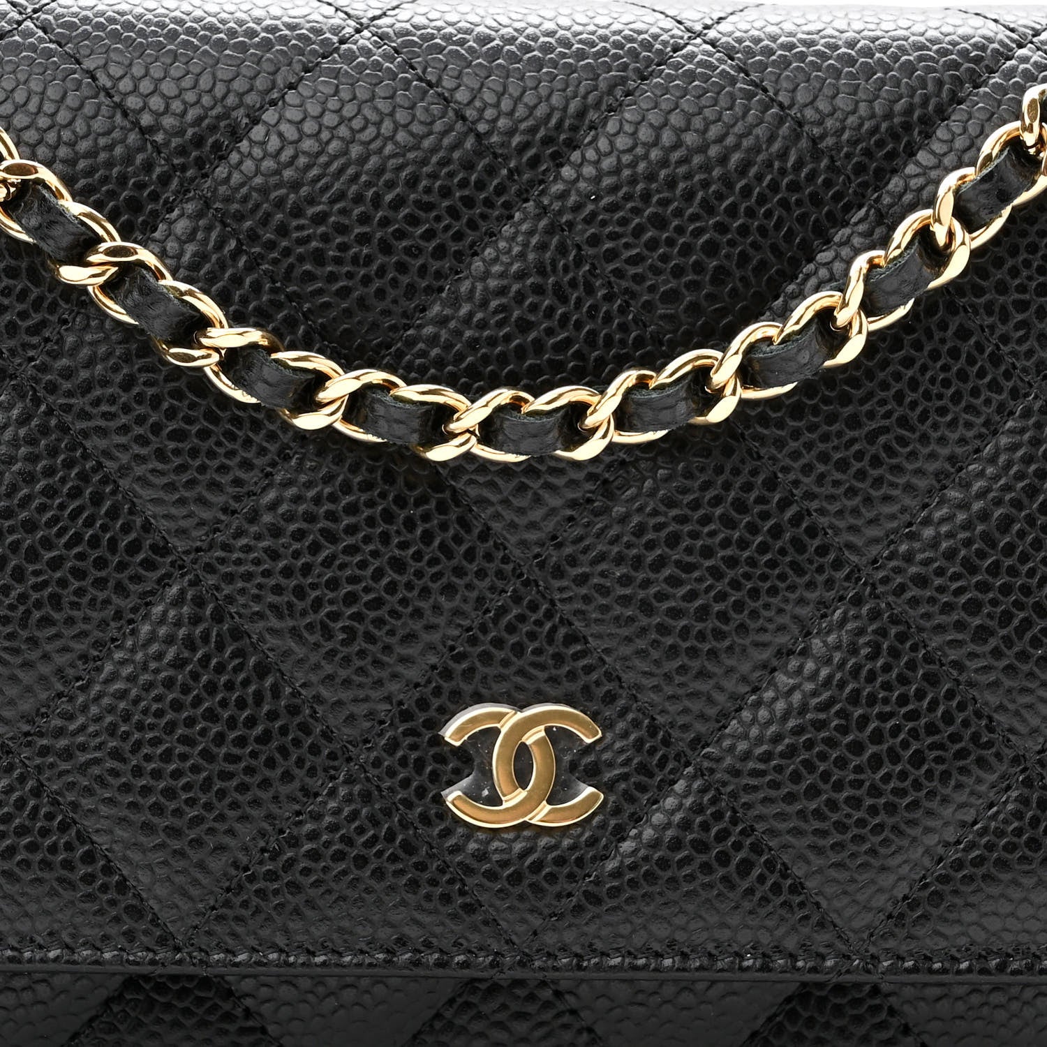 Chanel Caviar Quilted Wallet On Chain WOC Black 9 of 12