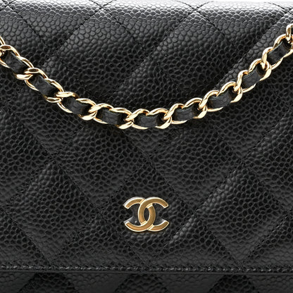 Chanel Caviar Quilted Wallet On Chain WOC Black 9 of 12