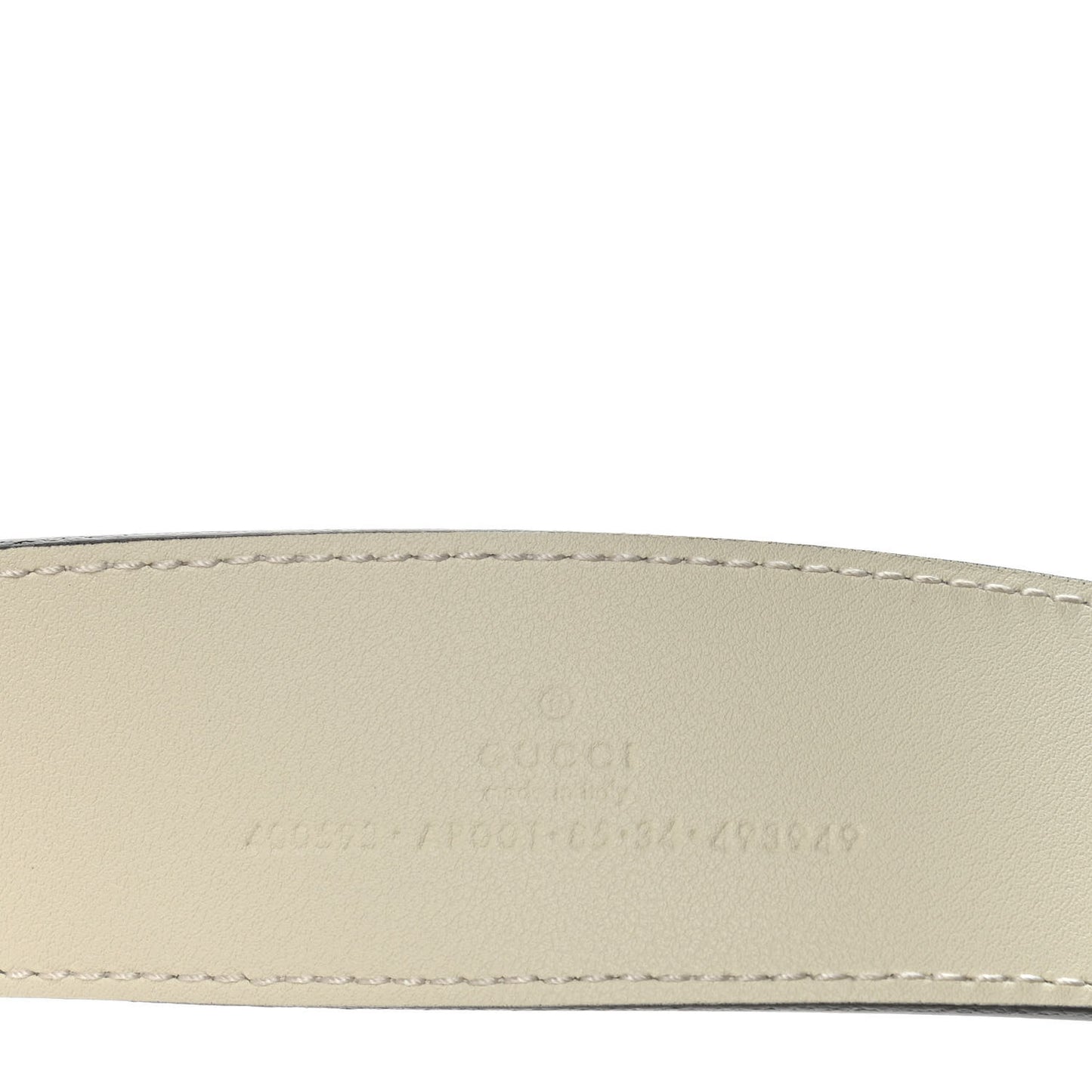 Calfskin Double G 40mm Belt 85 34 Mystic White