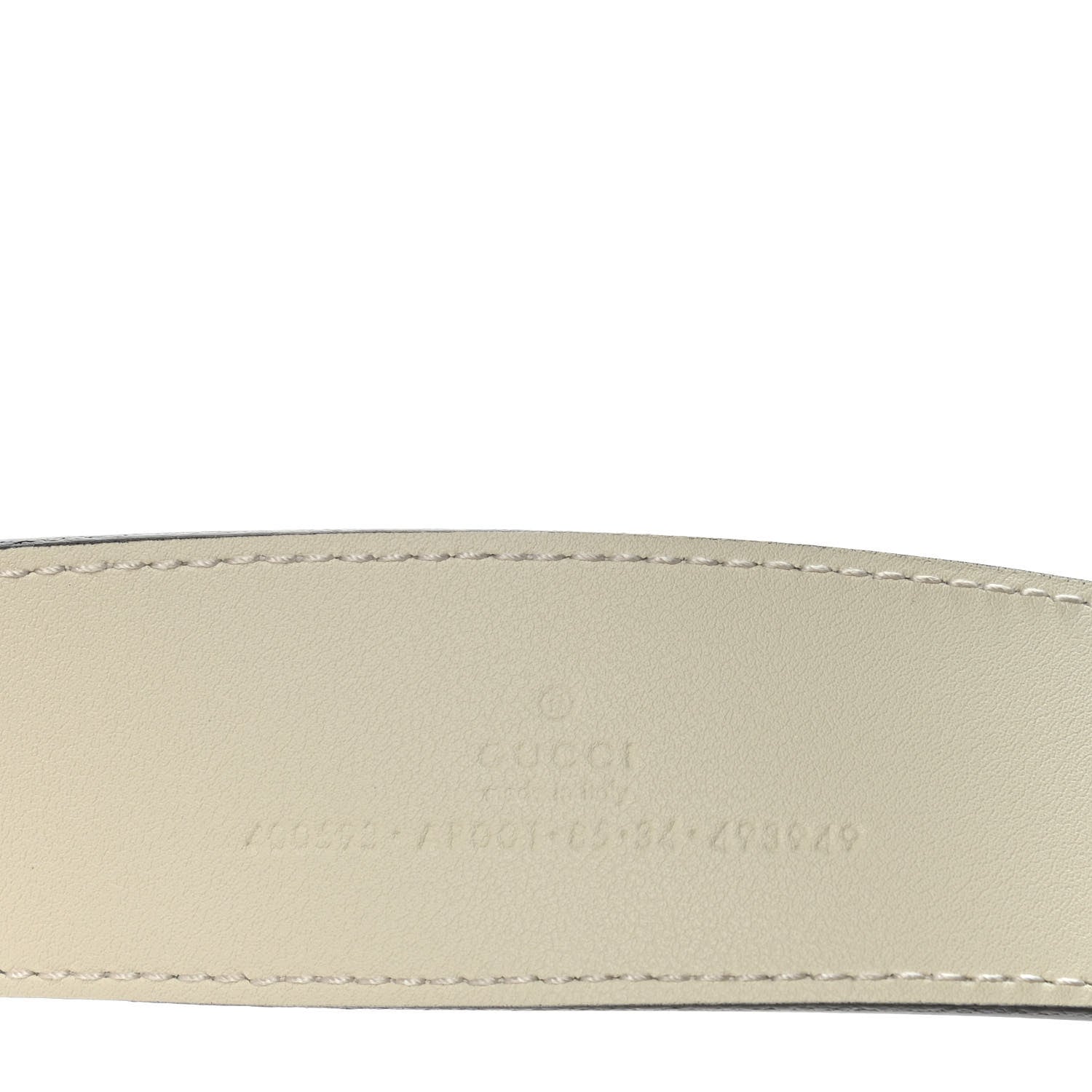 Gucci Calfskin Double G 40mm Belt 85 34 Mystic White 4 of 6