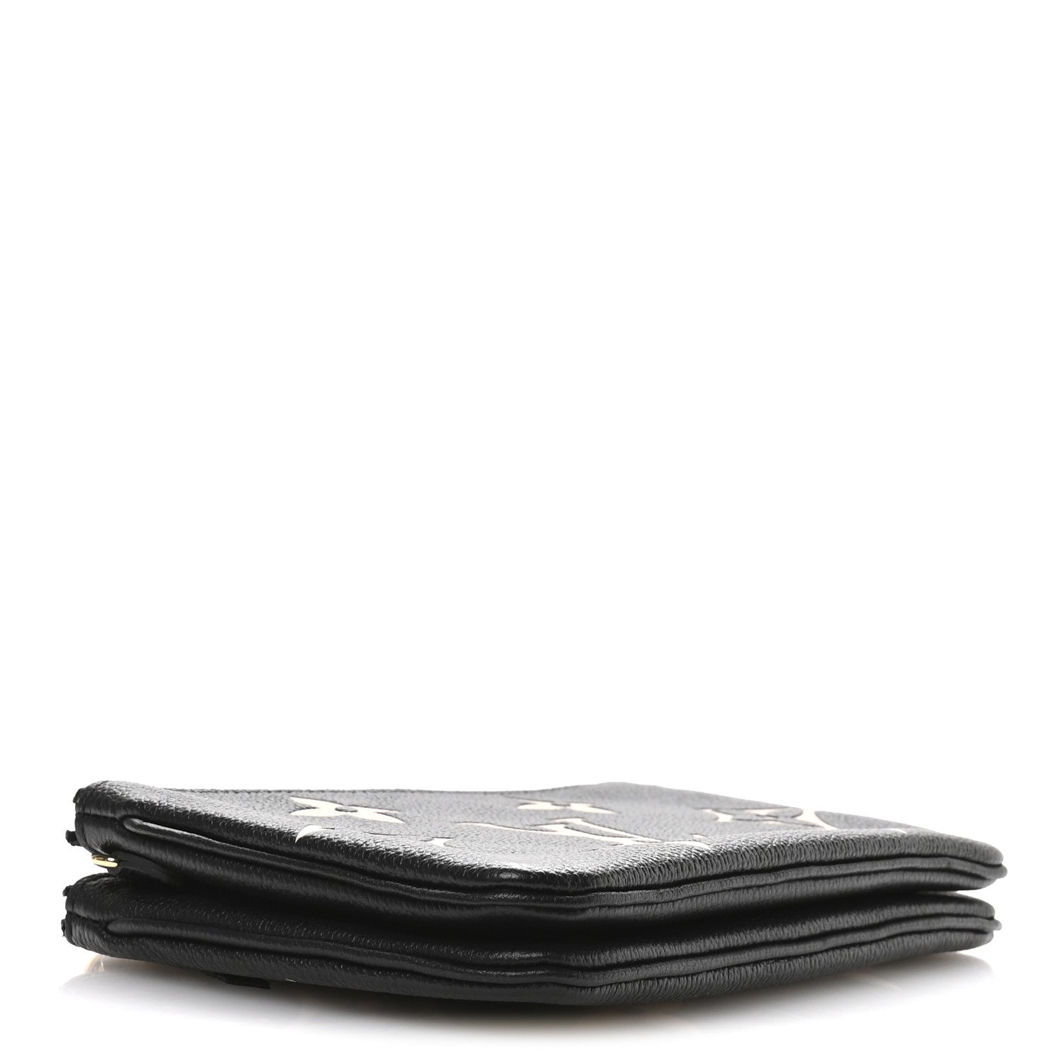 Louis Vuitton Empreinte Monogram Giant Double Zip Pochette Black Cream 4 of 6