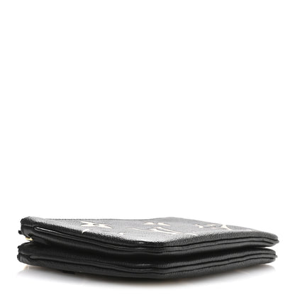 Louis Vuitton Empreinte Monogram Giant Double Zip Pochette Black Cream 4 of 6
