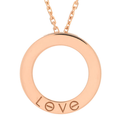 Cartier 18K Pink Gold Diamond LOVE Paved Necklace 3 of 5