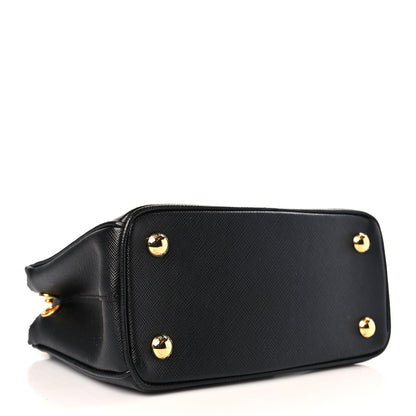 Prada Saffiano Lux Mini Galleria Double Zip Tote Black 4 of 8