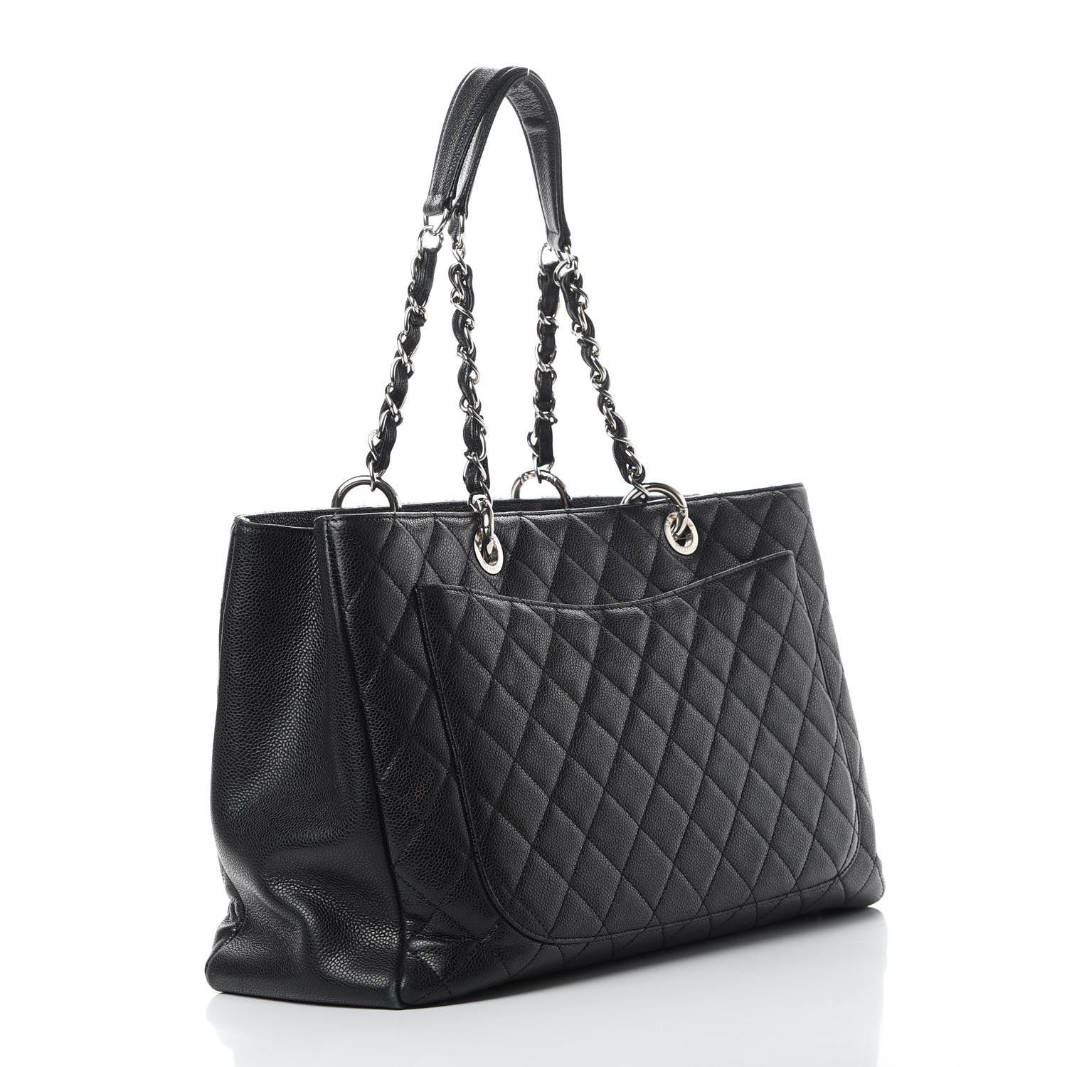 Chanel Caviar Quilted XL Grand Shopping Tote GST Black 3 of 21