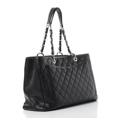 Chanel Caviar Quilted XL Grand Shopping Tote GST Black 3 of 21