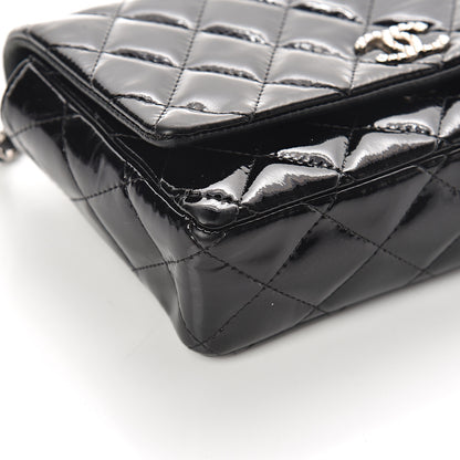 Chanel Patent Quilted Brilliant Wallet On Chain WOC Black 10 of 10