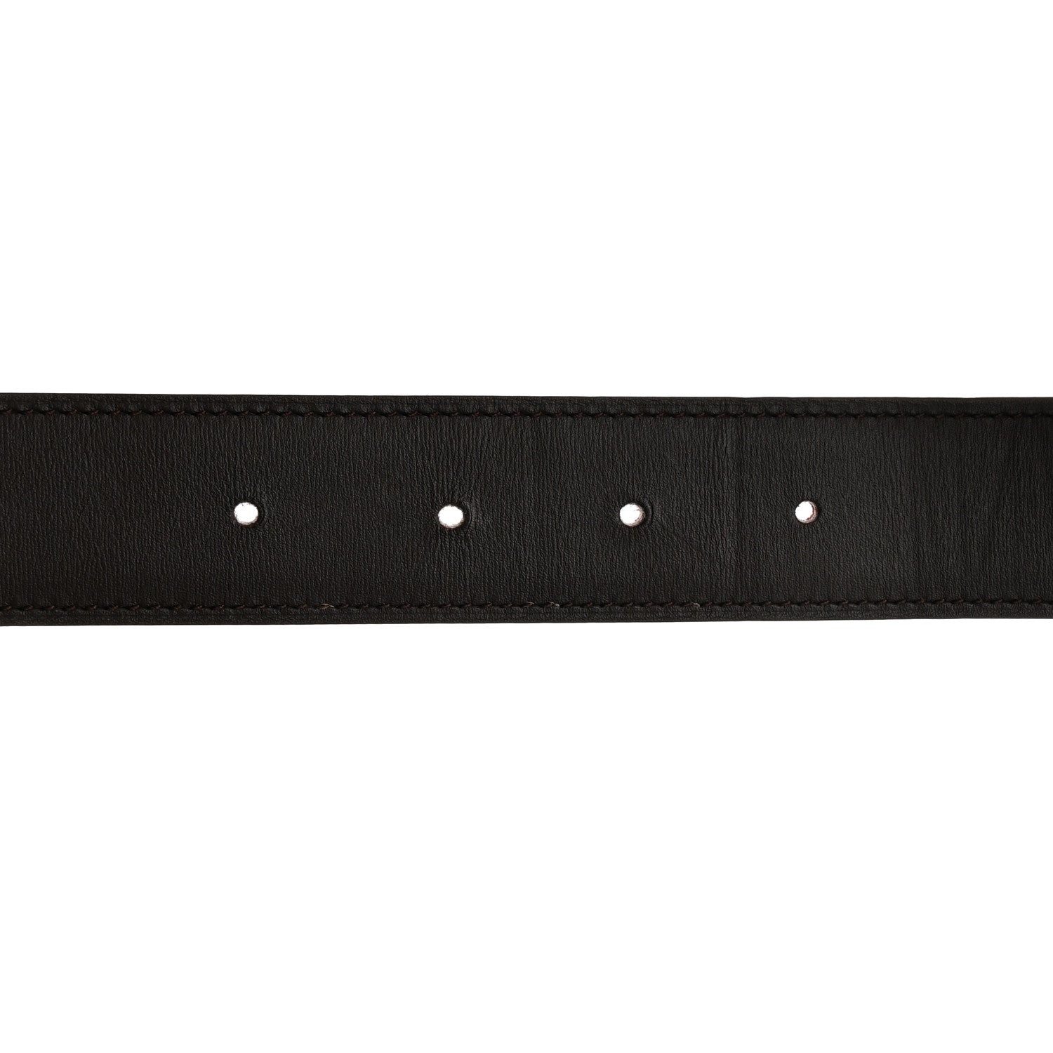 Hermes Box Togo 32mm Belt Strap 90 Rouge Casaque Chocolate 5 of 9