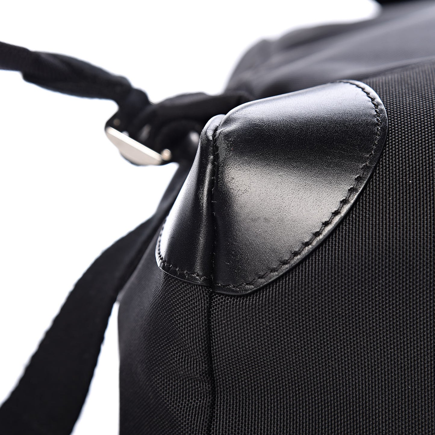 Nylon Calfskin Rider Backpack Black