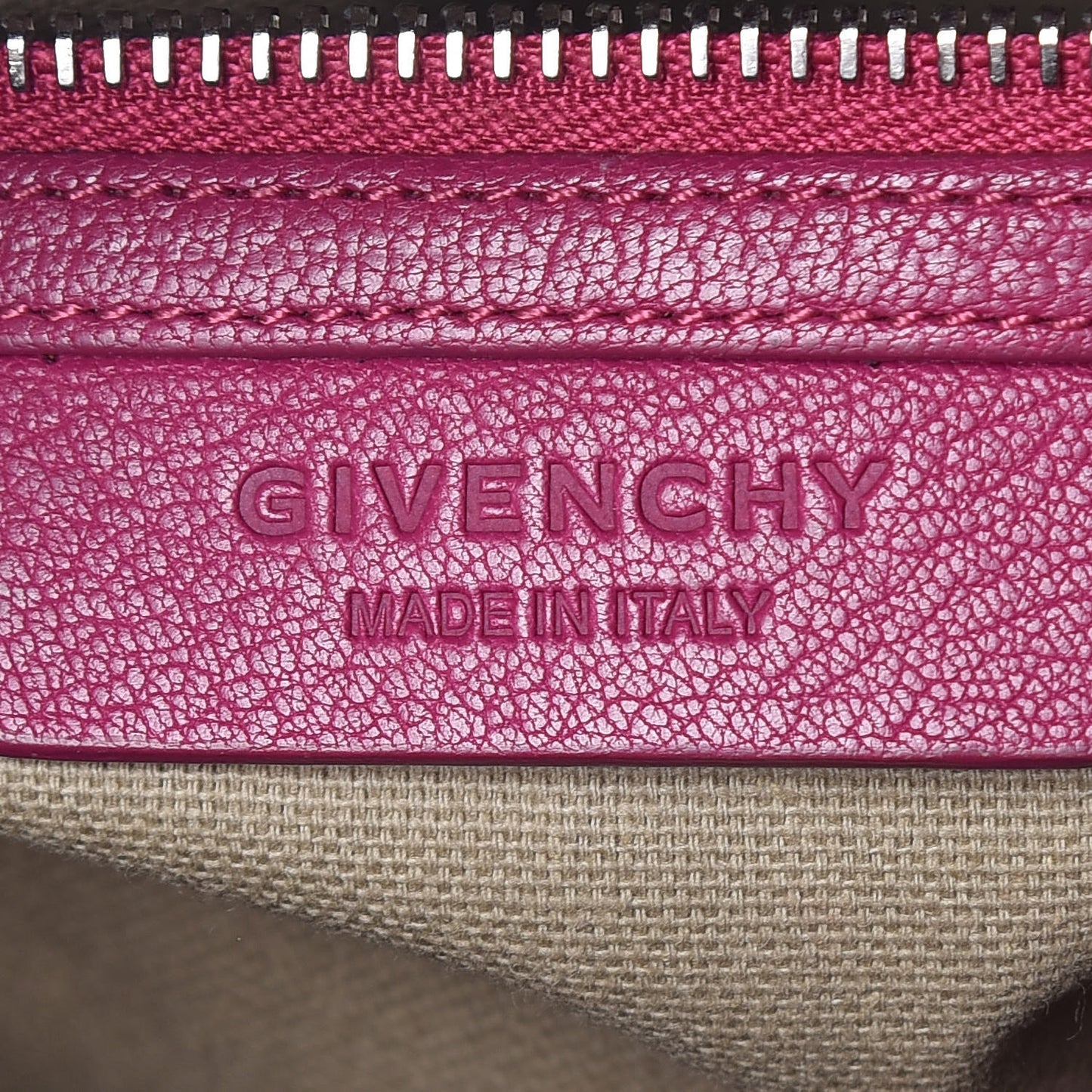 Sugar Goatskin Mini Antigona Magenta