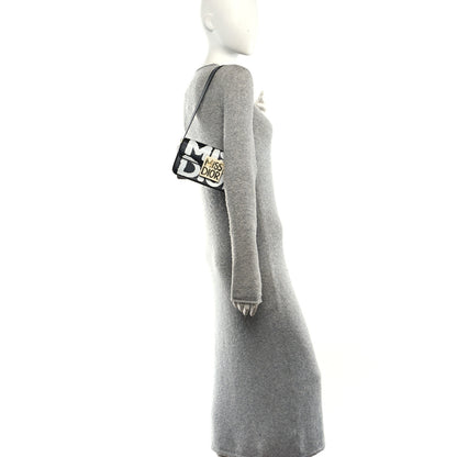 Christian Dior Calfskin Graffiti Printed Miss Dior Flap Black White 2 of 15