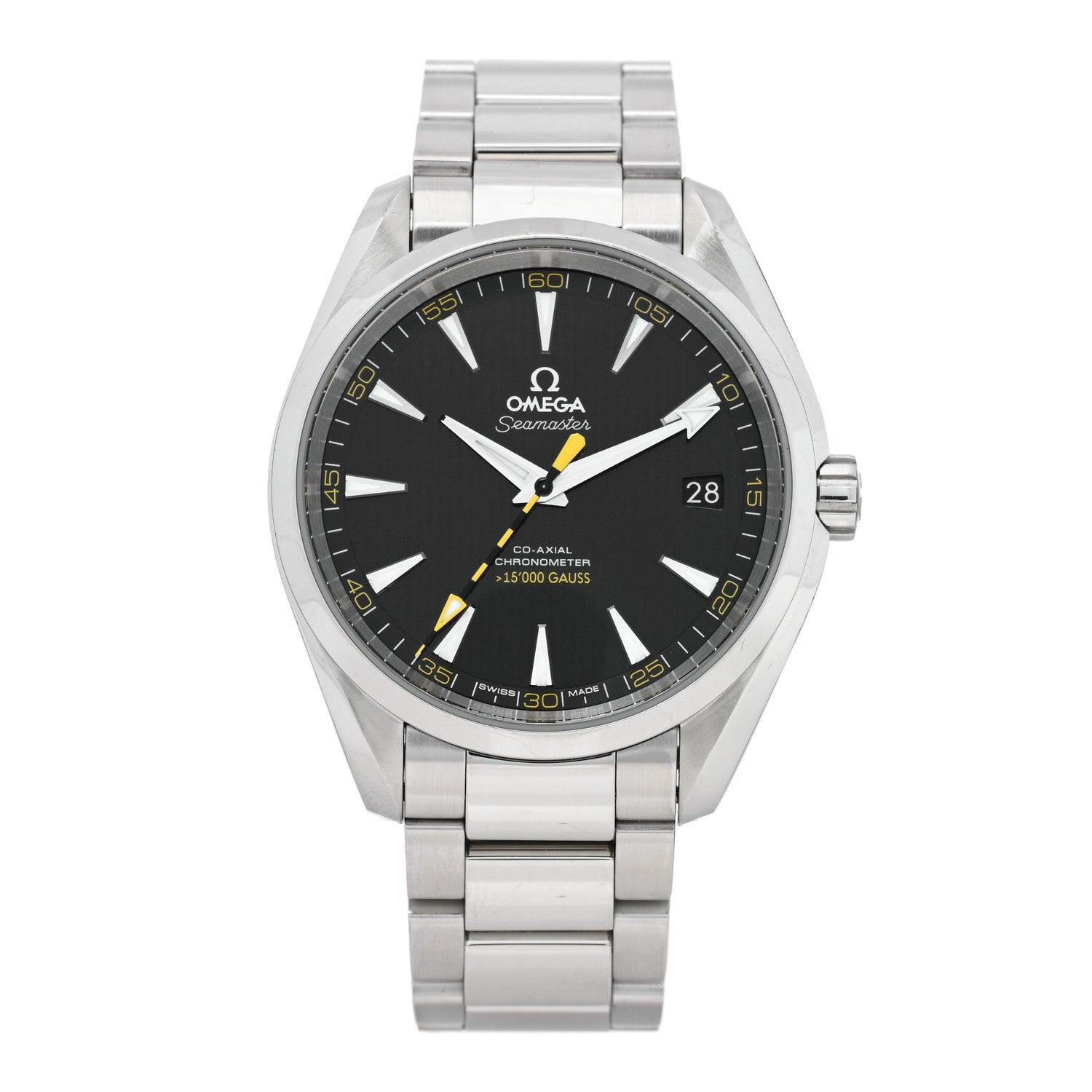 Omega Stainless Steel 42mm Seamaster Aqua Terra 150M Co-Axial 15000 Gauss Automatic Watch Black 231.10.42.21.01.002 1 of 5
