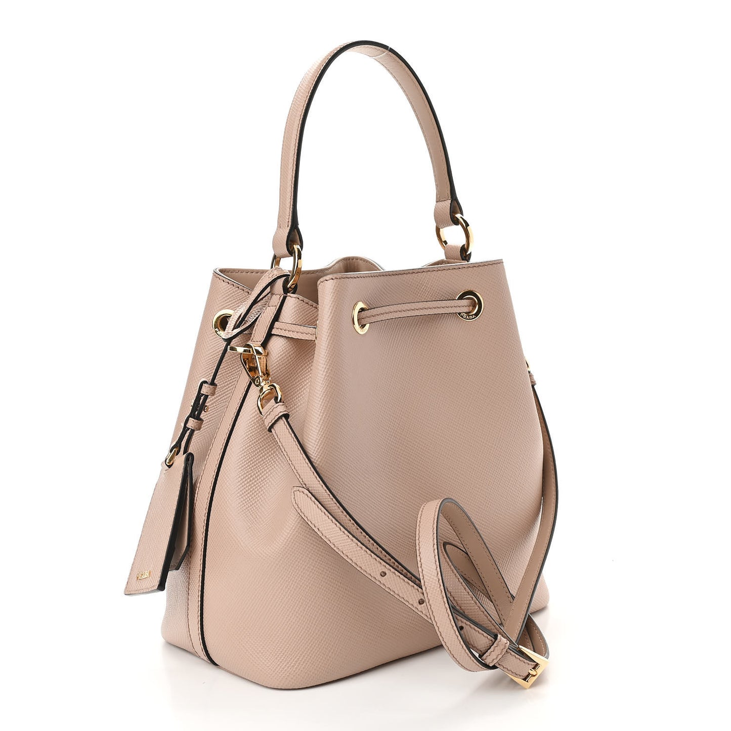 Saffiano Cuir Bucket Bag Cipria