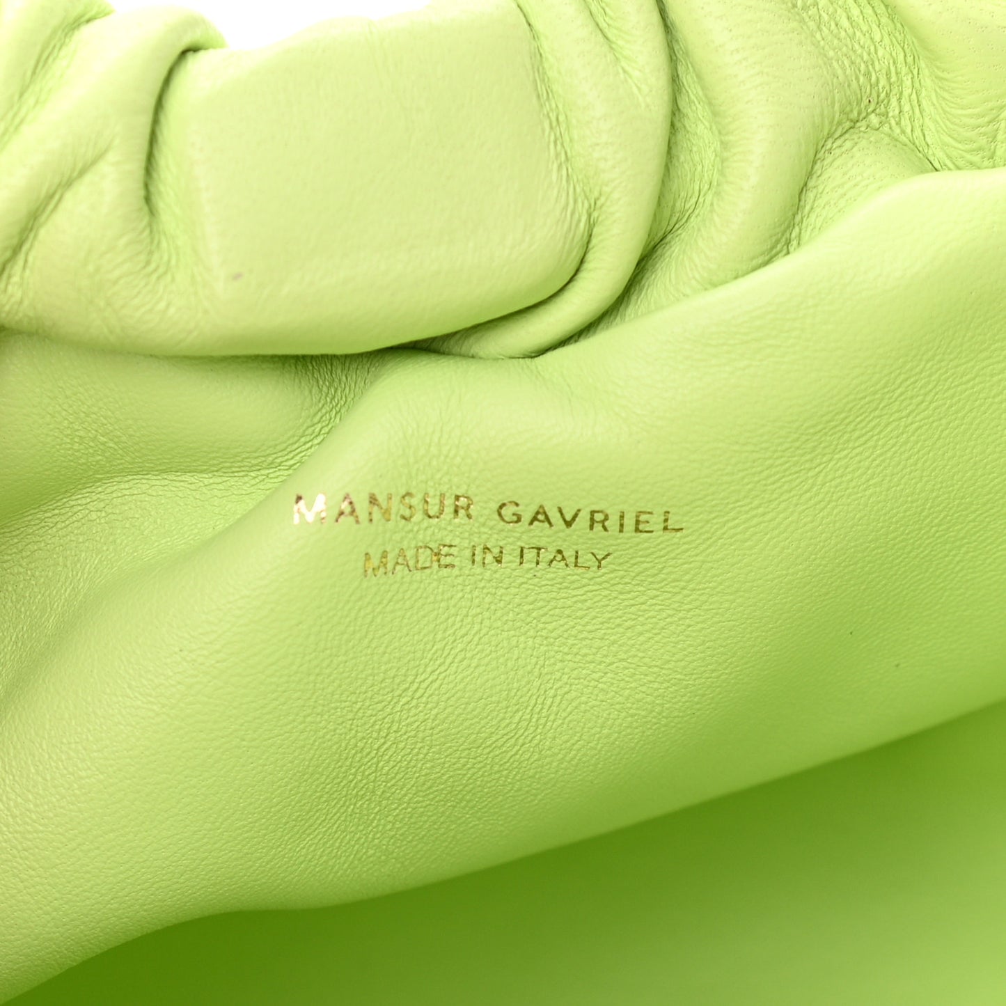 Lambskin Mini Cloud Clutch Mint