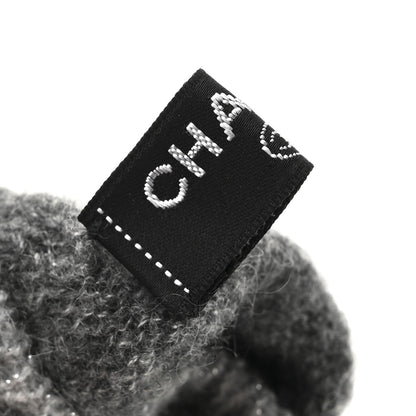 Chanel Cashmere Silk CC Gloves Grey 3 of 4