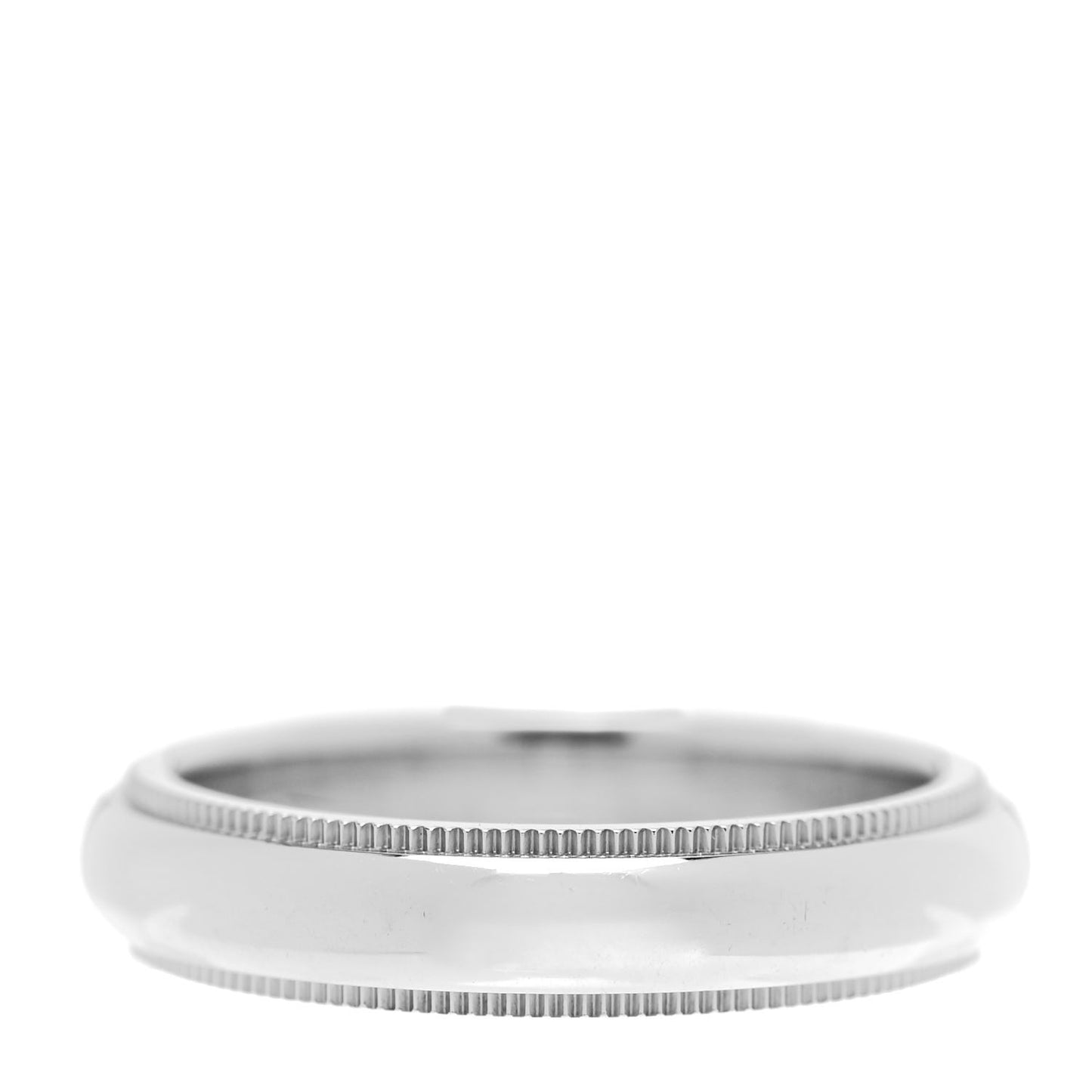 Platinum 4mm Classic Milgrain Wedding Band Ring 50 5.25