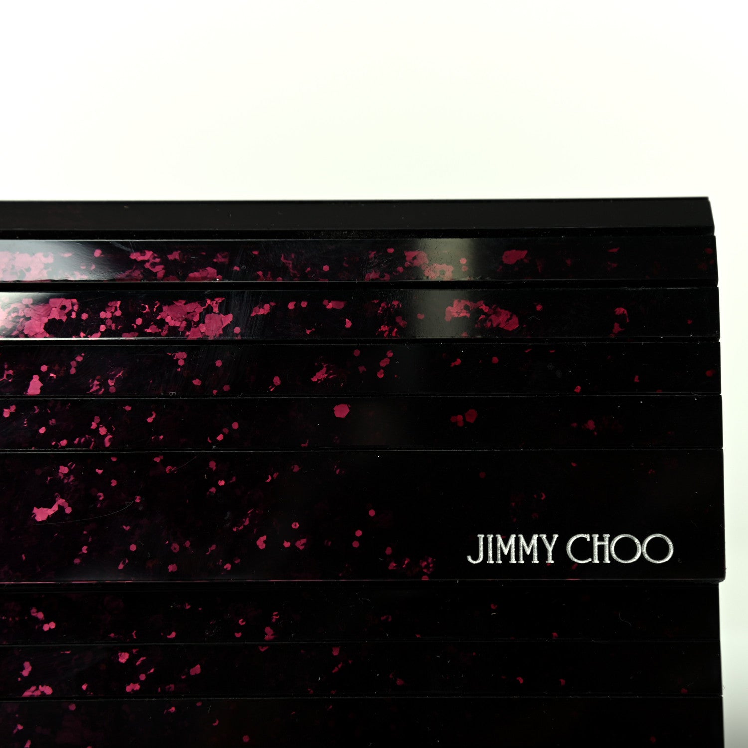 Jimmy Choo Acrylic Glitter Degrade Clutch Black Vino 11 of 11