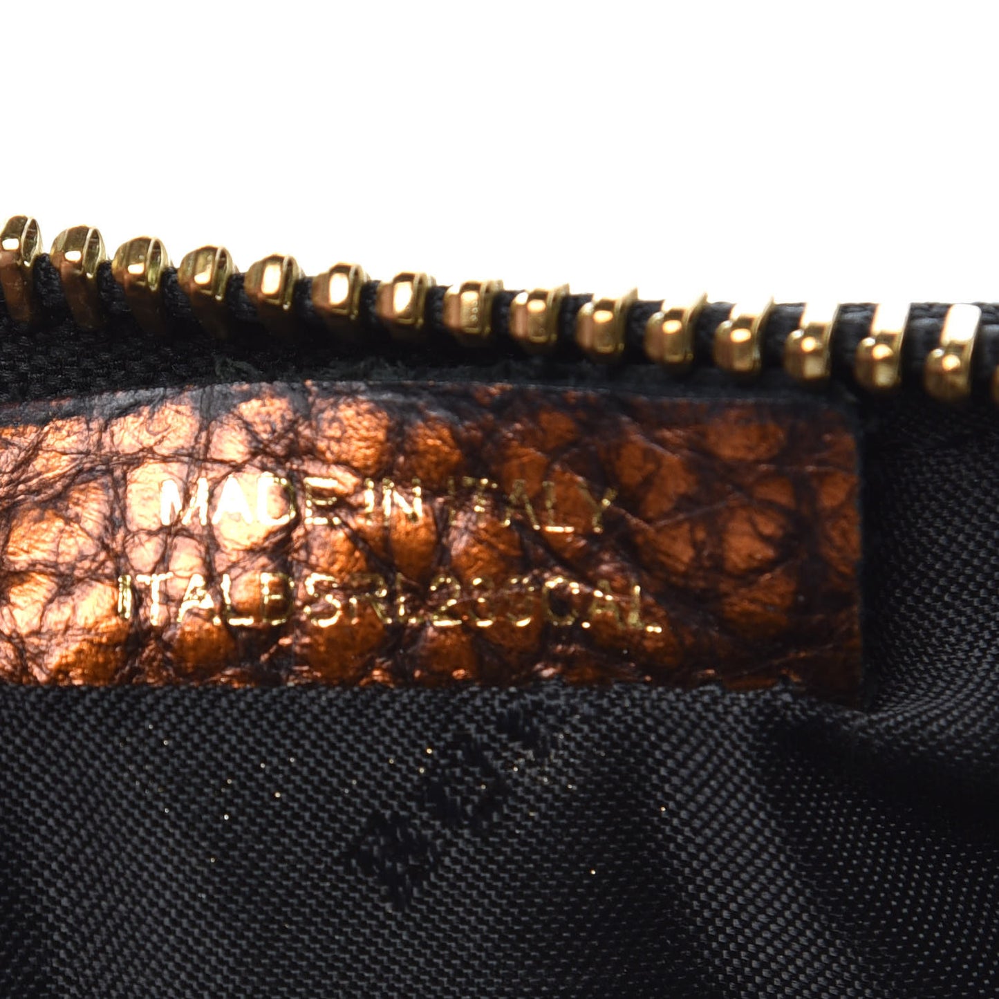 Smoked Check Cosmetic Case Black Gold