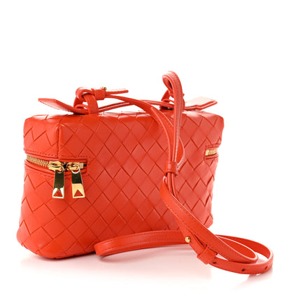 Bottega Veneta Calfskin Intrecciato Bang Bang Vanity Case Orange 2 of 9