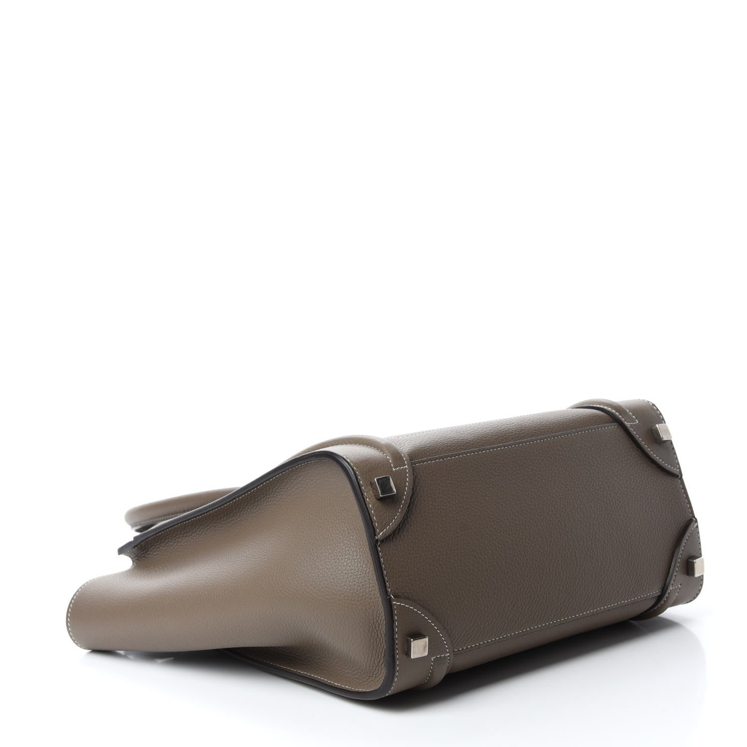 Celine Drummed Calfskin Micro Luggage Souris 4 of 10