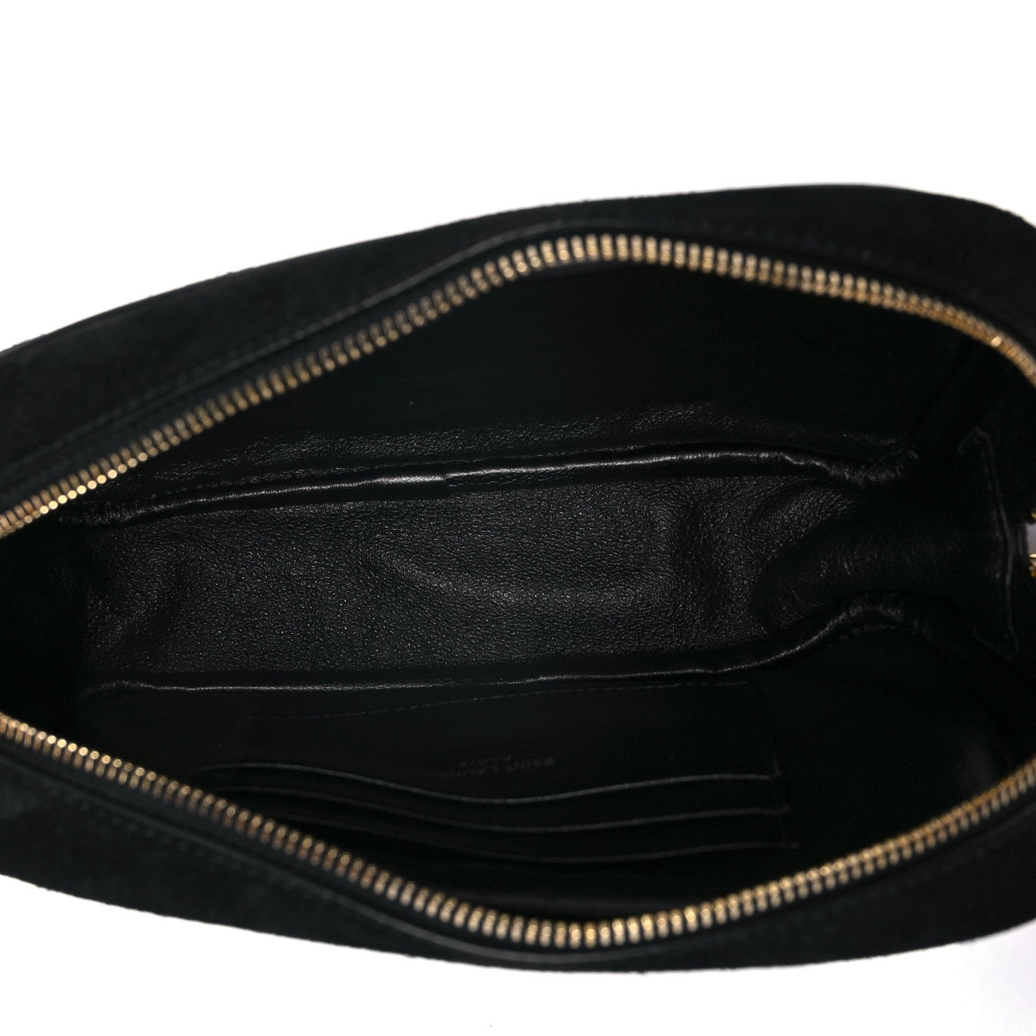 Saint Laurent Suede Matelasse Monogram Mini Lou Camera Bag Black 3 of 8