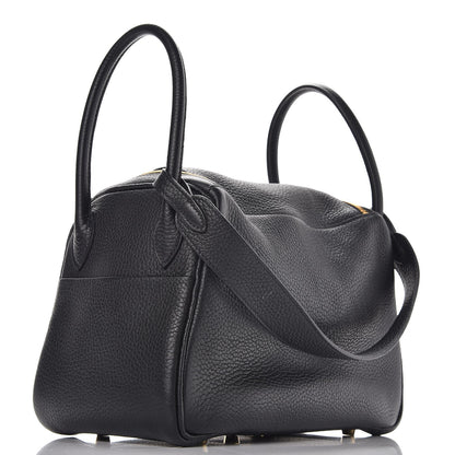 Hermes Taurillon Clemence Lindy 26 Black 3 of 8