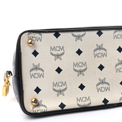 MCM Visetos Medium Heritage Bowler Bag White 8 of 16