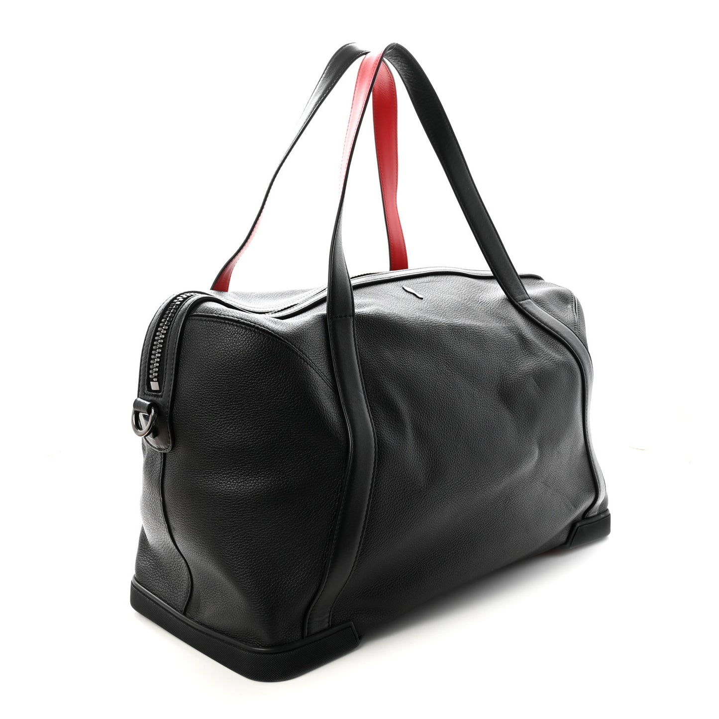 Studded Denim Calfskin Duffle Black