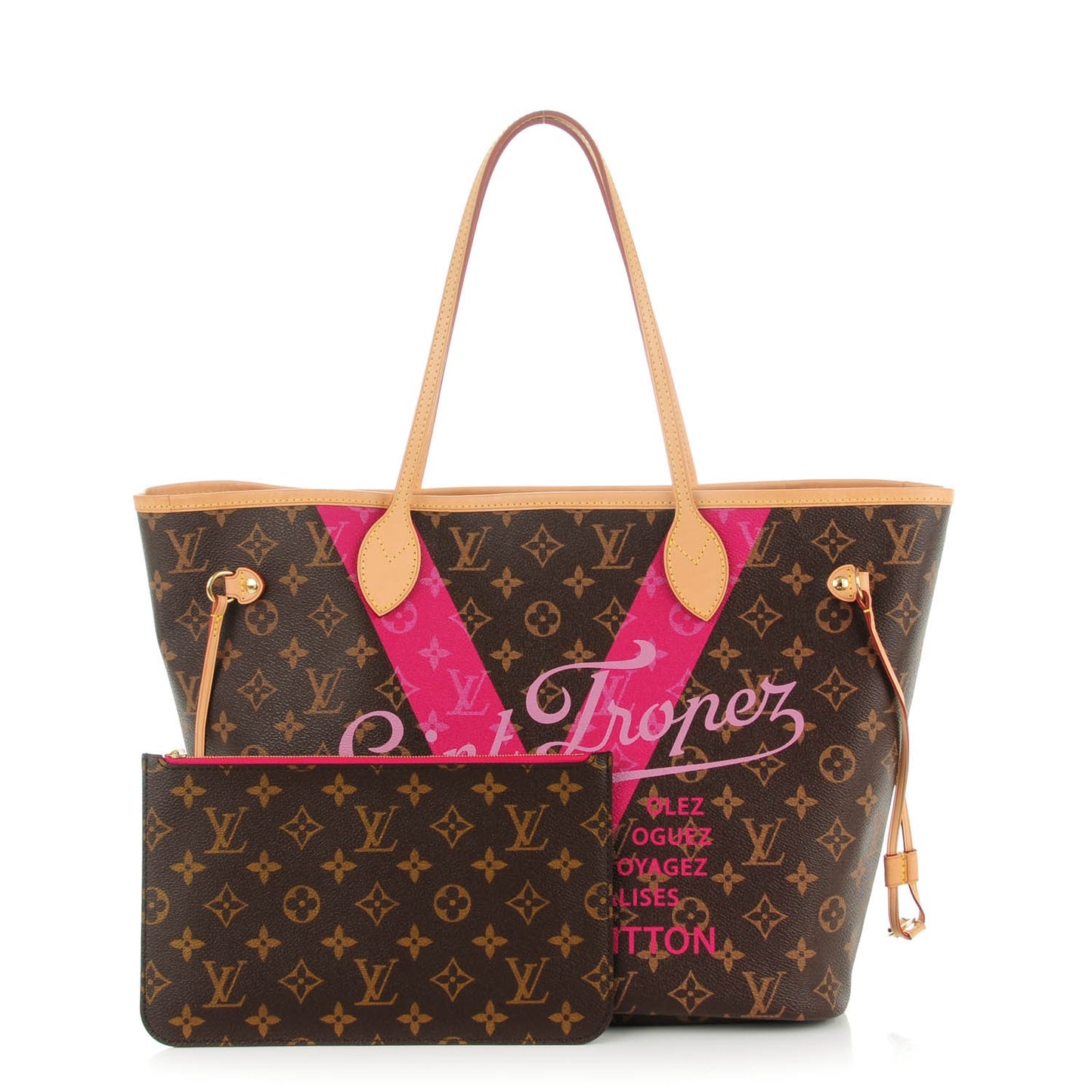 Monogram Saint Tropez V Neverfull MM Rose Indien