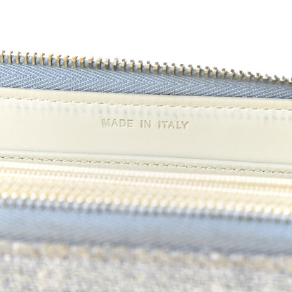 Chanel Canvas Deauville Zip Around Wallet Grey 7 of 16