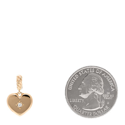 David Yurman 18K Yellow Gold Diamond Compass Heart Pendant 2 of 4