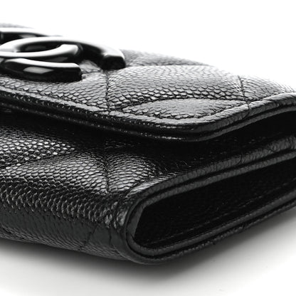 Chanel Caviar Quilted My Everything Flap Card Holder Black 10 of 10