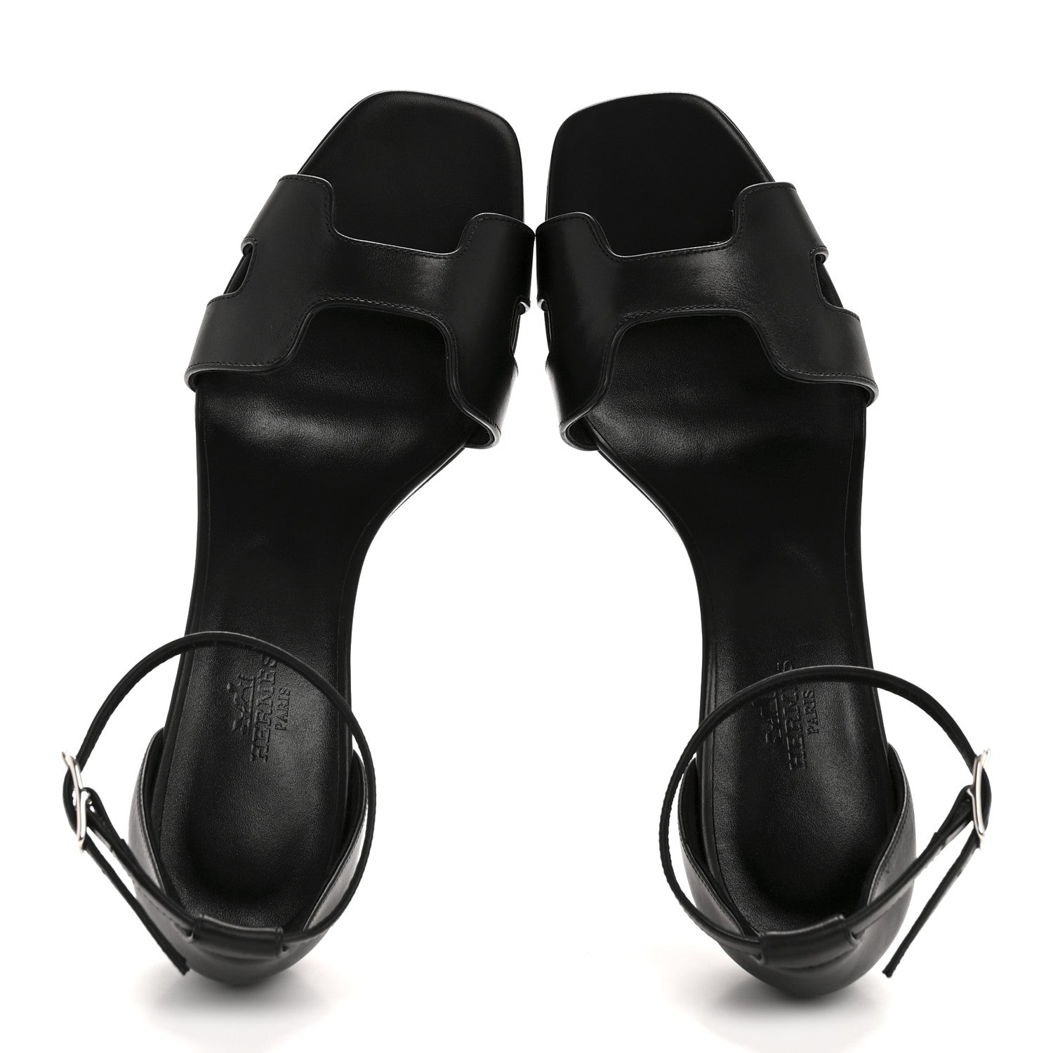 Hermes Calfskin Joy 70 Sandals 38.5 Black 2 of 10