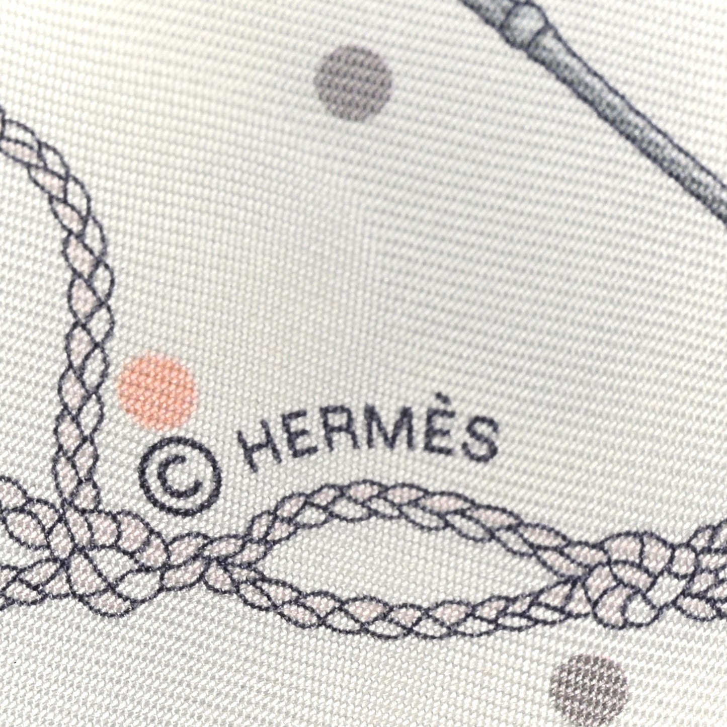 Silk Les Cles A Pois Twilly White Gris Acier