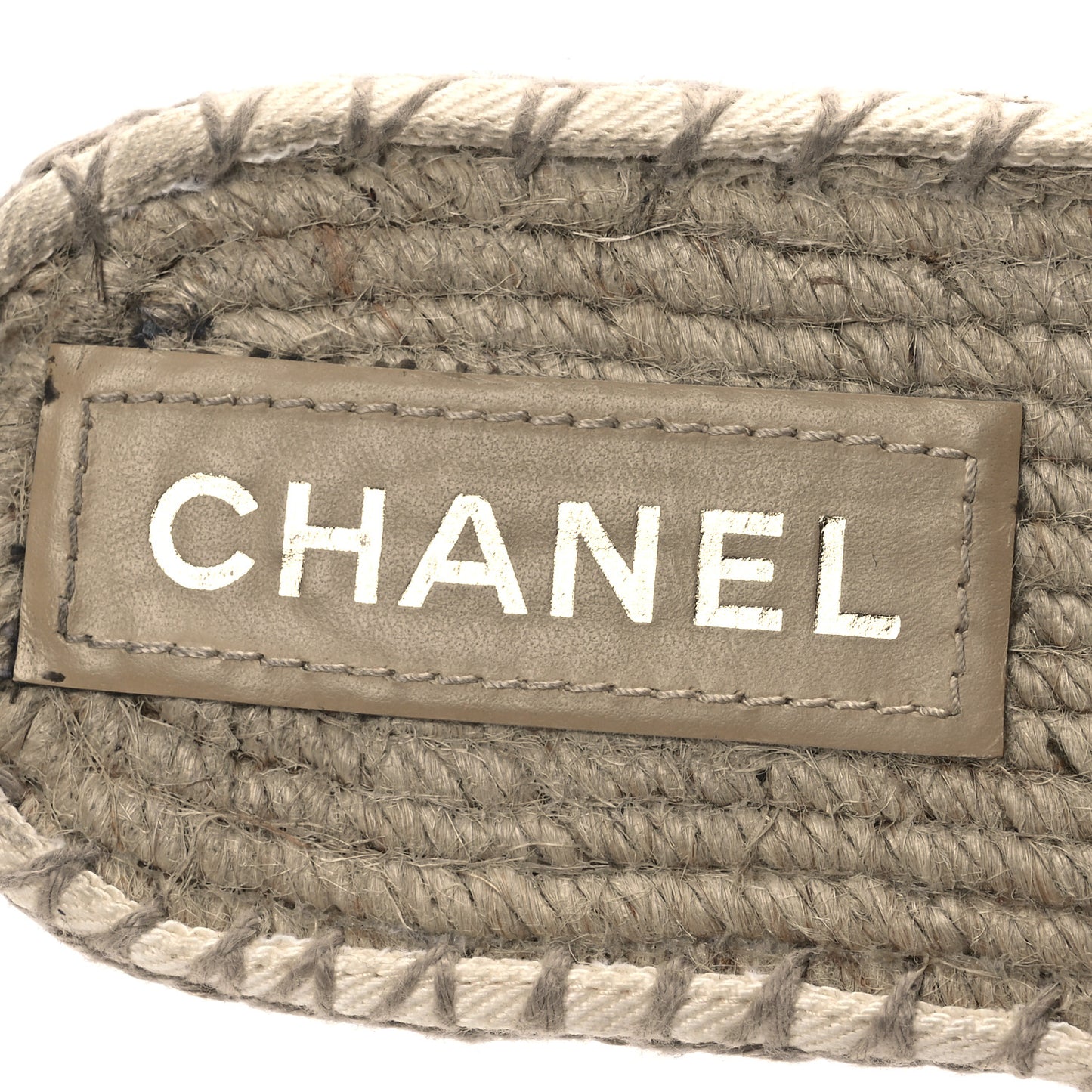 Denim CC Espadrille Mules 37 White Black