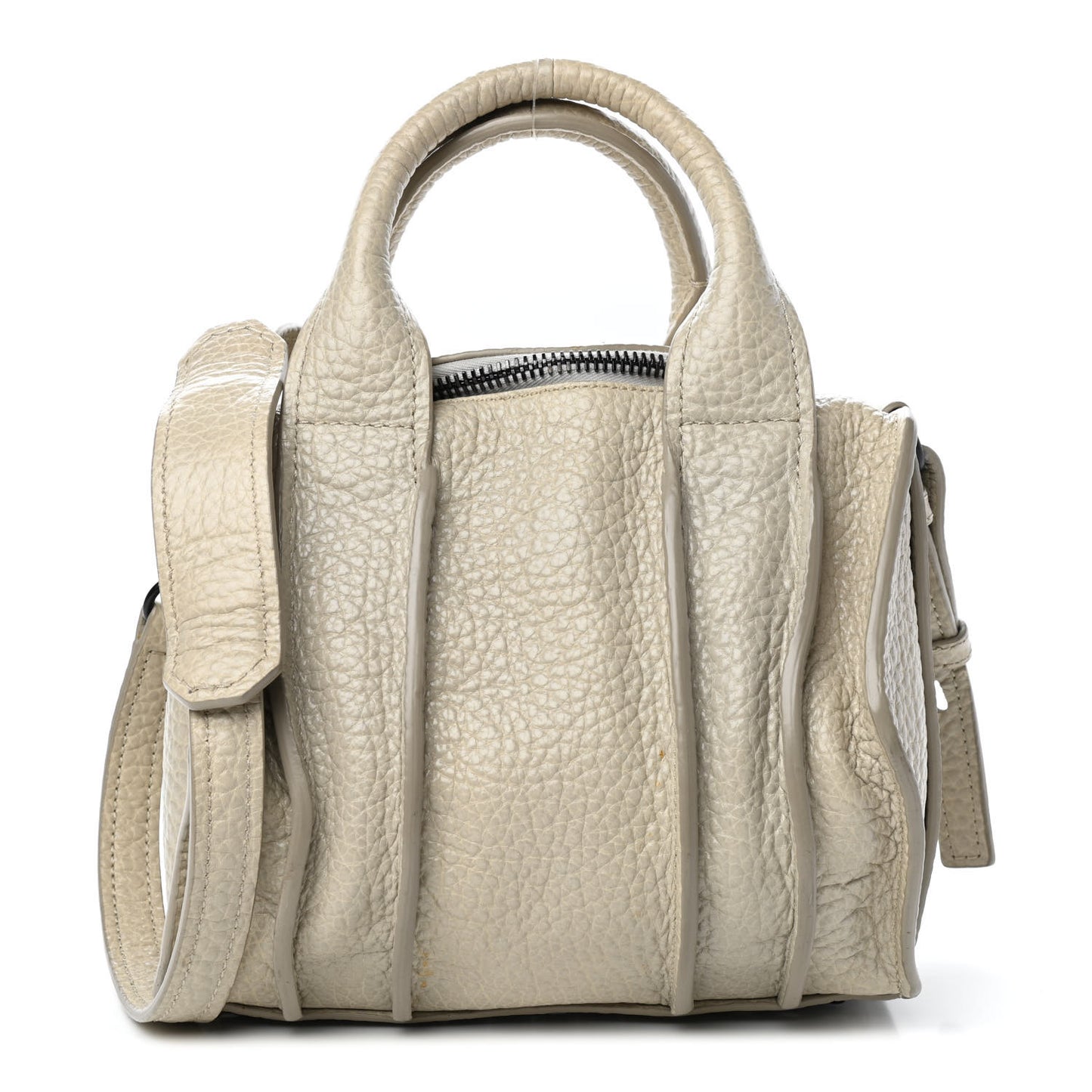 Pebbled Lambskin Inside Out Rocco Matte Black Hardware Chalk