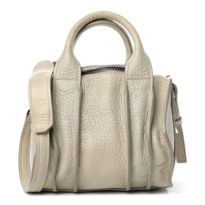 Alexander Wang Pebbled Lambskin Inside Out Rocco Matte Black Hardware Chalk 1 of 10