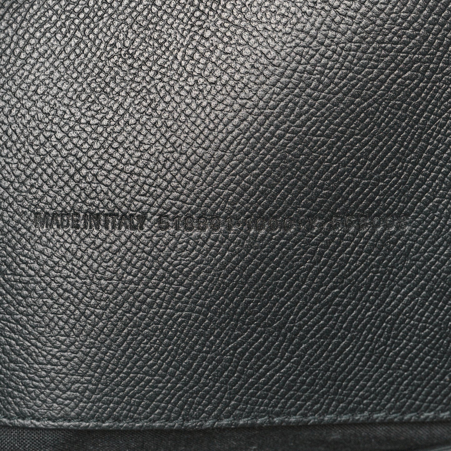 Signature Grained Calfskin Logo M Ville Top Handle Bag Black