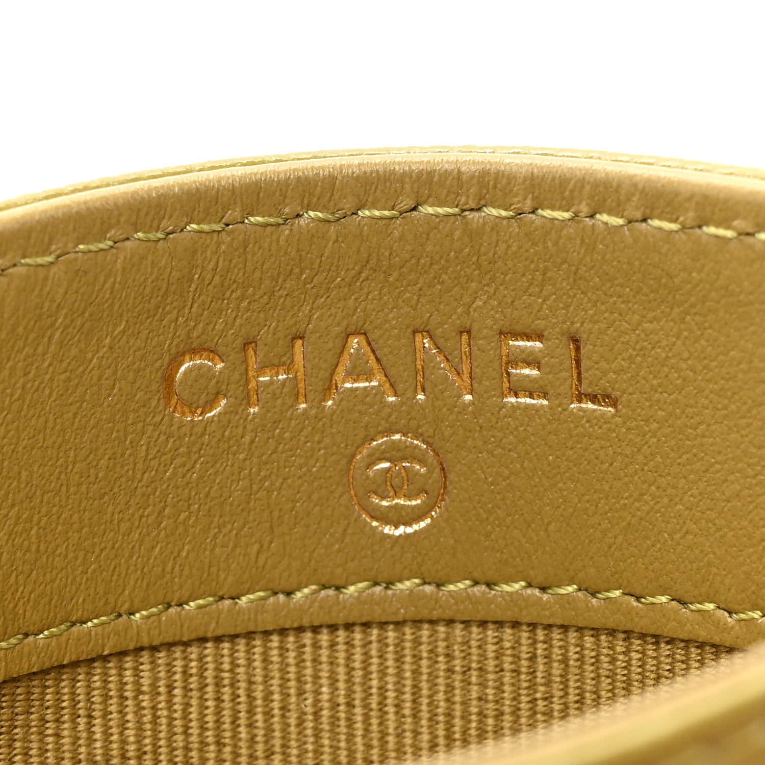 Chanel Caviar Quilted Crystal Card Holder Green 6 of 11