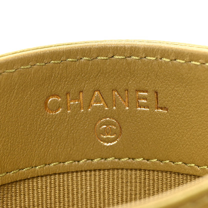 Chanel Caviar Quilted Crystal Card Holder Green 6 of 11