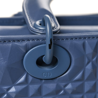 Christian Dior Calfskin Cannage Diamond Small My ABCDior Blue 17 of 18