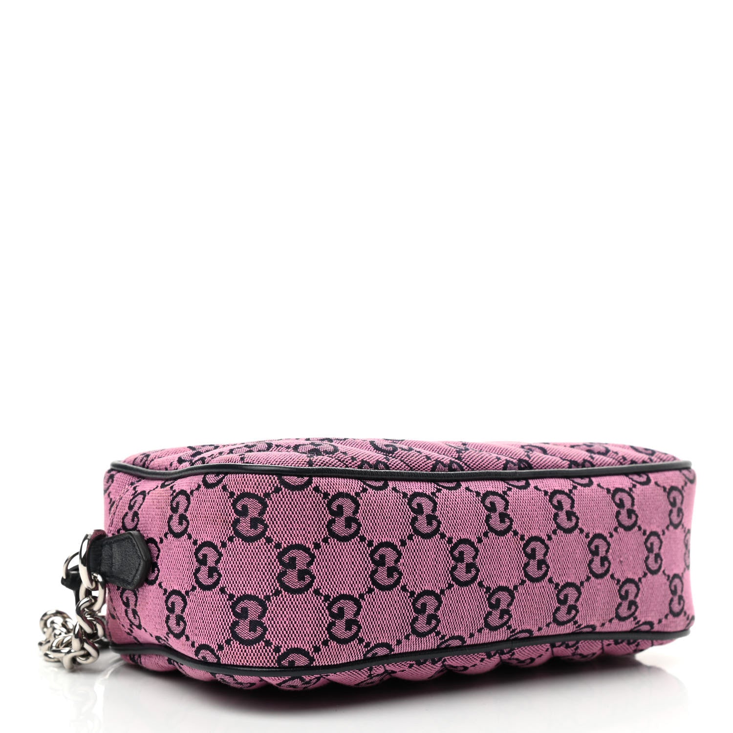 Gucci Monogram Multicolor Matelasse Diagonal Small GG Marmont Chain Shoulder Bag Pink Blue 4 of 10
