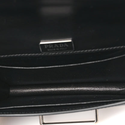 Prada Crystal City Calf Saffiano Cahier Shoulder Bag Black 5 of 11