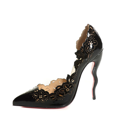Christian Louboutin Patent Beloved 120 Pumps 37 Black 1 of 19